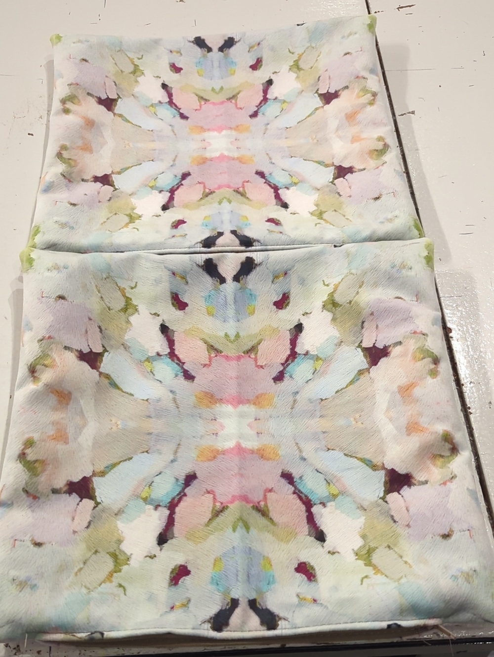 Watercolor Kaleidoscope Scarf - Pastel Floral Print